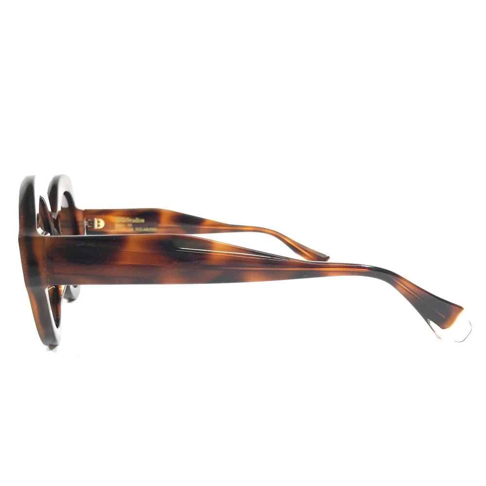 Gigi Studios Sunglasses MADDIE 67063/2 Tortoise Frames w/ Green Polarized Lenses